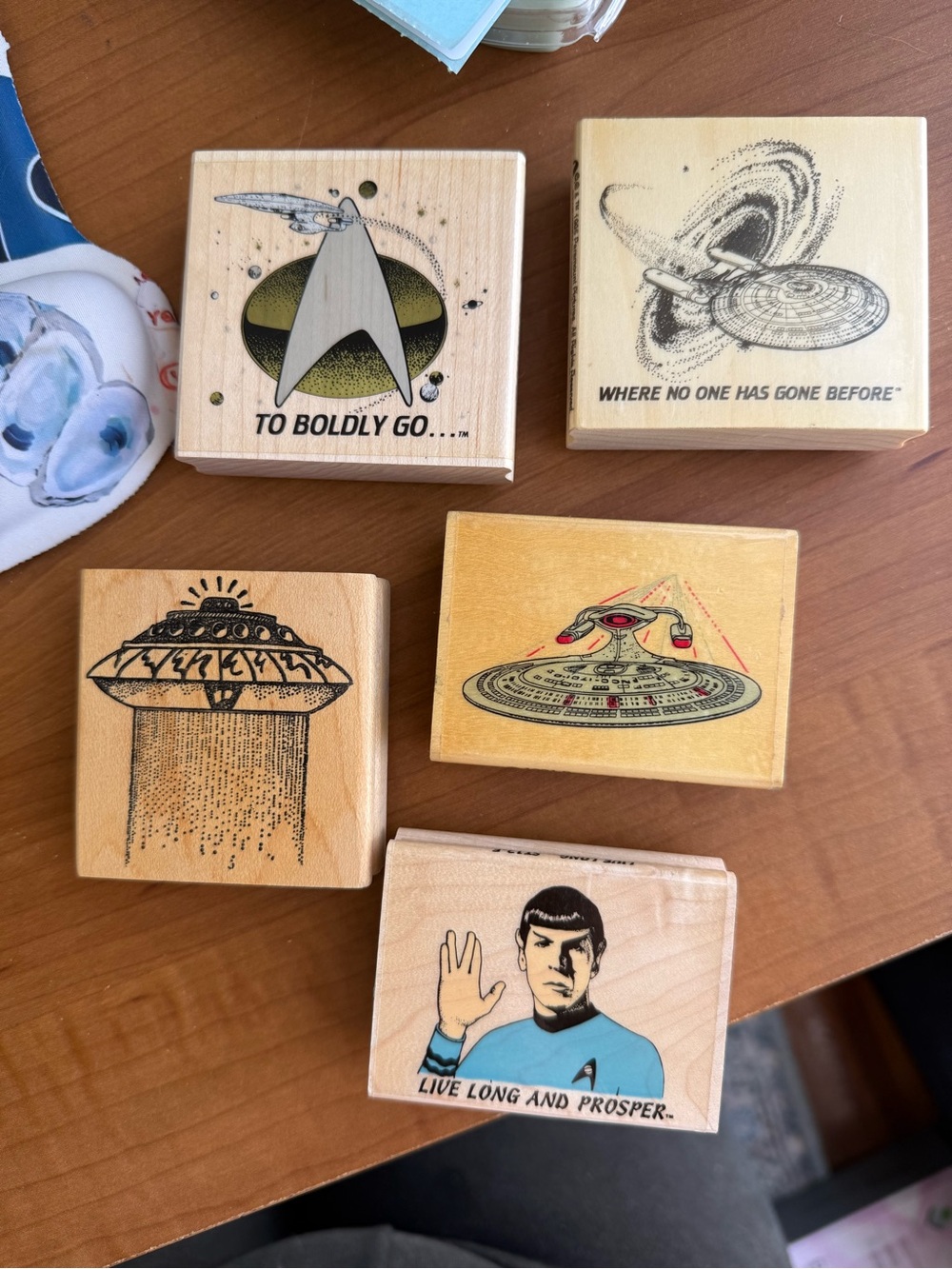 VTG 90s Star Trek Rubber Stamps Stamp Oasis